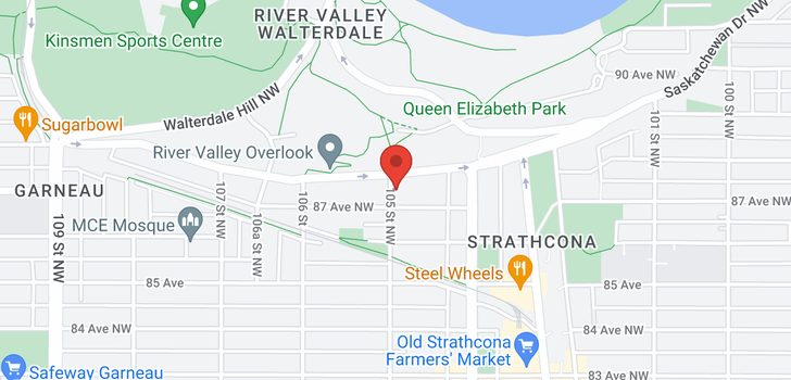 map of 8705 105 ST NW